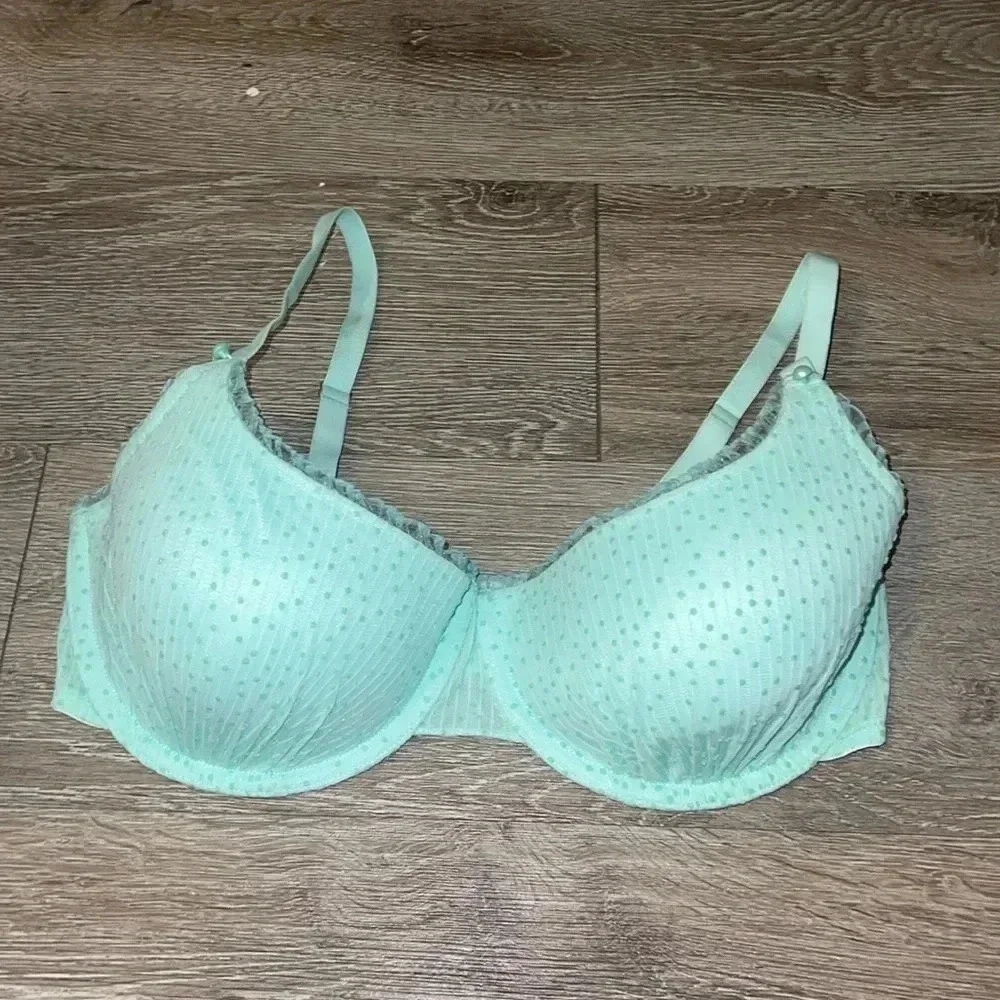 Savage X Fenty Back to the Boudoir Balconette Bra, light green mint 36DDD